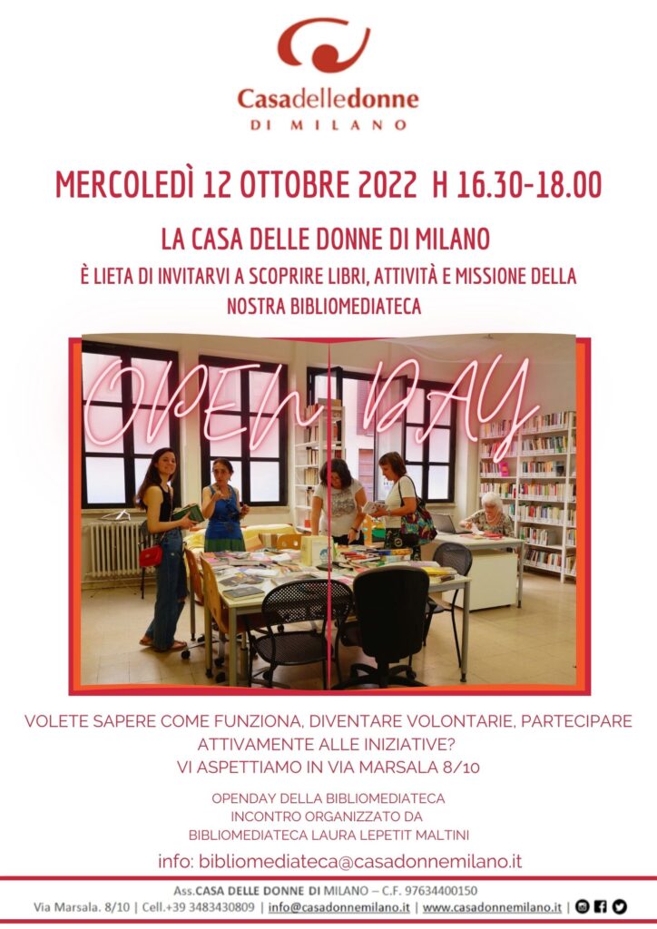 Open Day Bibliomediateca @ Casa delle Donne di Milano