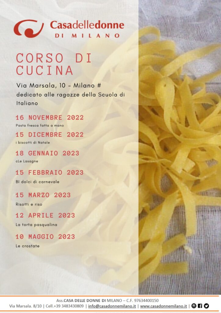 Corso di cucina con Antonella Eberlin dedicato alle ragazze della Scuola d'italiano @ Casa delle Donne di Milano