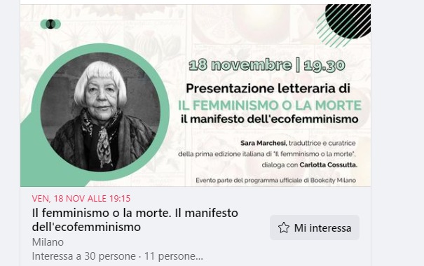 Presentazione letteraria di "Il femminismo o la morte" Il manifesto dell'ecofemminismo @ Libreria Prospero's Books