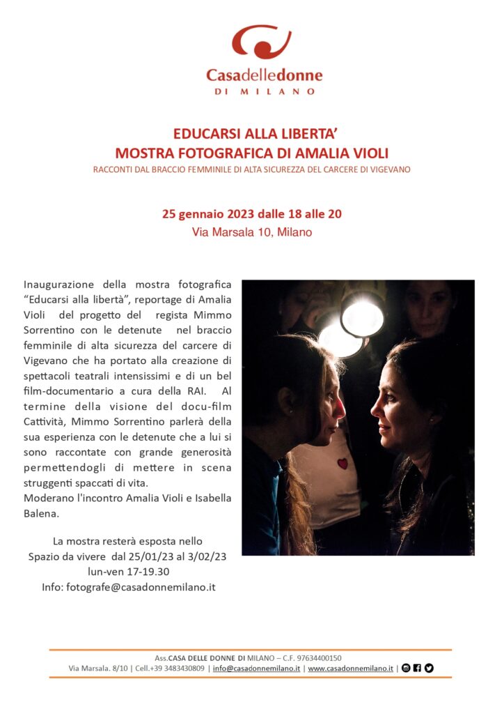 Mostra fotografica "Educarsi alla libertà" di Amalia Violi @ Casa delle Donne di Milano