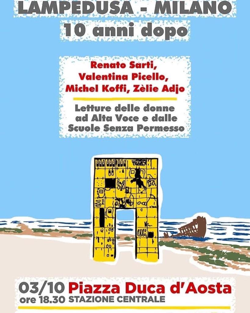 Lampedusa - Milano 10 anni dopo - Letture delle donne ad Alta Voce e delle Scuole Senza Permesso @ Stazione Centrale
