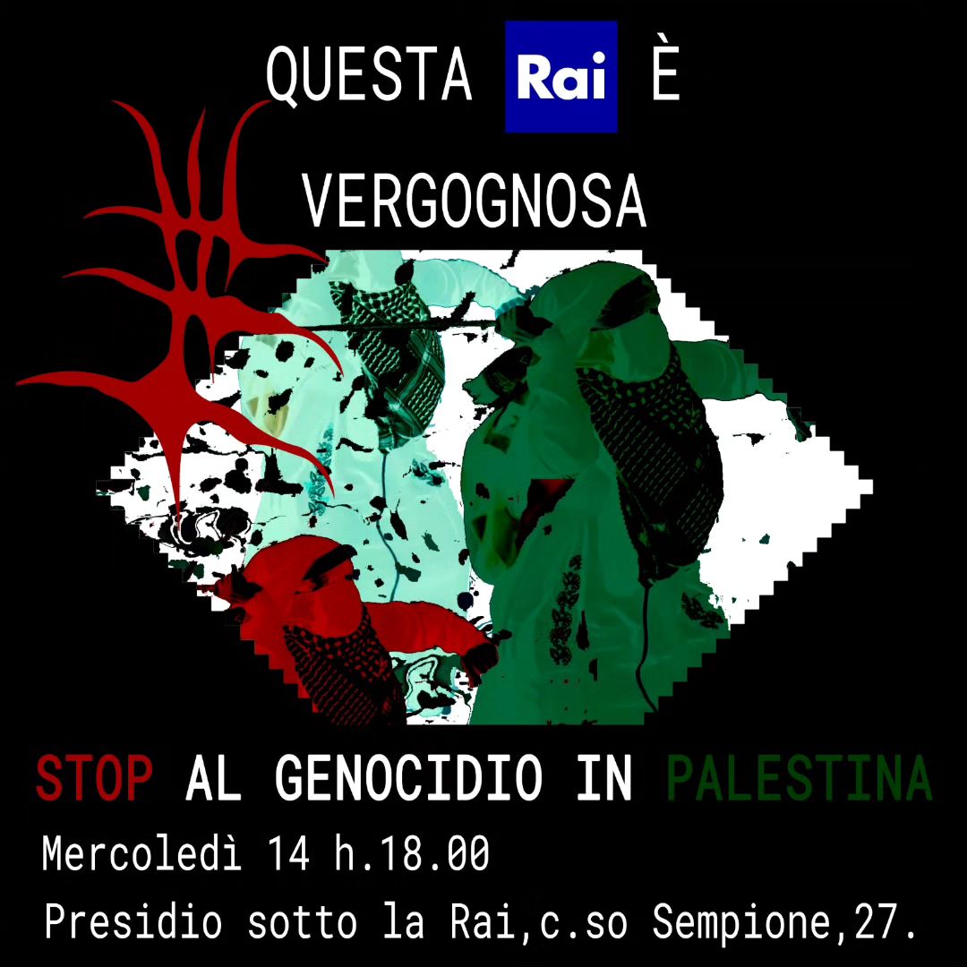 Presidio sotto la RAI "Stop al genocidio in Palestina" @ Corso Sempione, 27