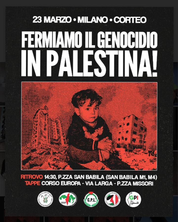 Corteo: Fermiamo il genocidio in Palestina @ P.za San Babila