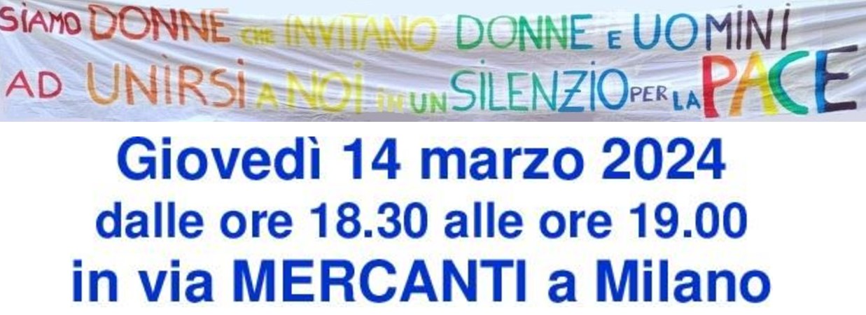 Silenzio per la pace @ Via Mercanti, Milano