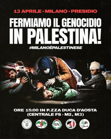 Presidio: Fermiamo il genocidio in Palestina